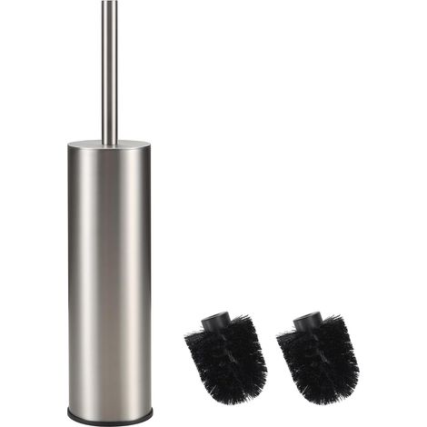 WC-Bürste – 1 Stück – Edelstahl 304 – Rundes Design mit Ständer – Effektive Reinigung – Gebürstetes Nickel (1/5)