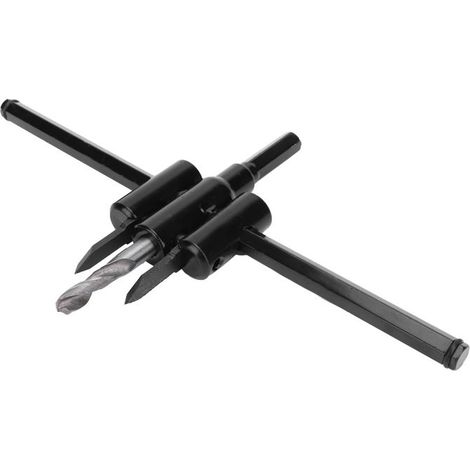 OMABETA Coupeur de trou de cercle Kit de Scie -trou Réglable Ronde Bricolage en Acier Allié pour Panneau en bricolage stationnaire (1/5)