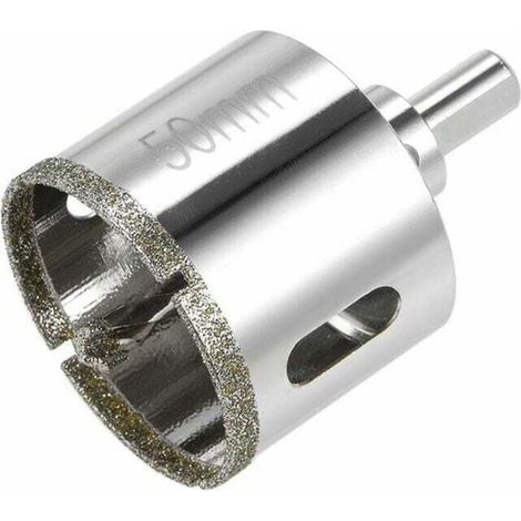 ZVD Foret diamant pour scie cloche en verre, céramique, porcelaine, carrelage 50 mm (1/4)