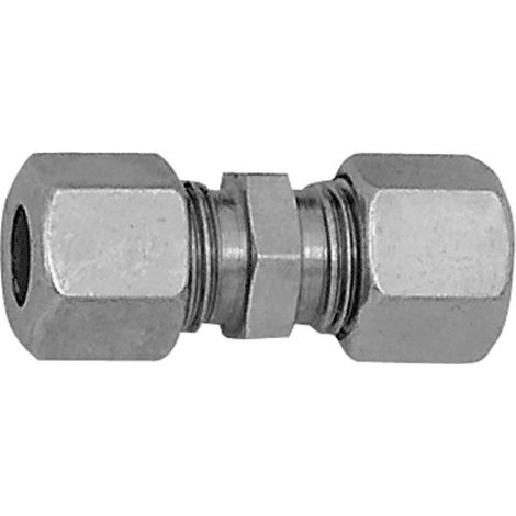 Riegler Gerade Verschraubung, Rohr-Außen-Ø 6 mm, Stahl verzinkt (1/2)