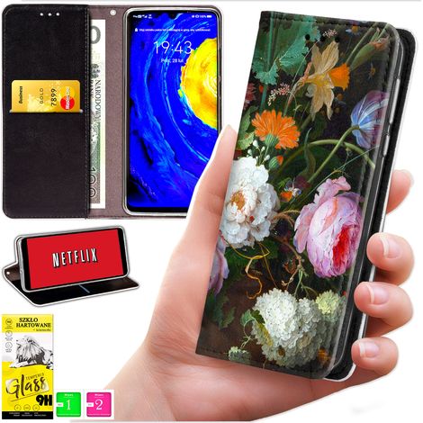 Custodia a portafoglio per Motorola Moto E15 / Moto G05 - cover bluemoon con stampa e vetro 9H (1/5)
