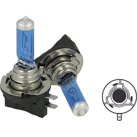 Coppia lampade alogene H11B 12V 55W PGJY19-2 Super White effetto Xenon (1/3)