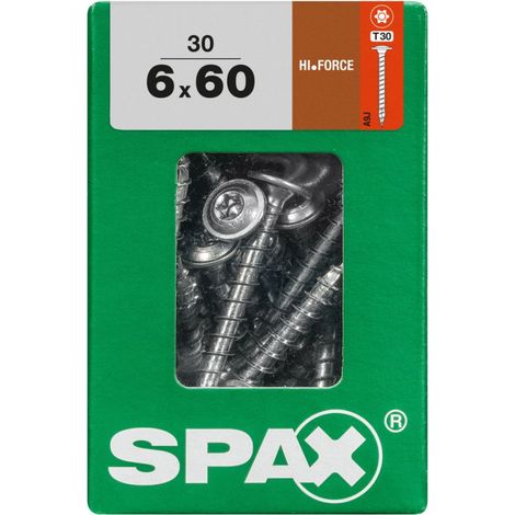 Spax Holzbauschrauben 6.0 x 60 mm TX 30 - 30 Stk. Holzschrauben