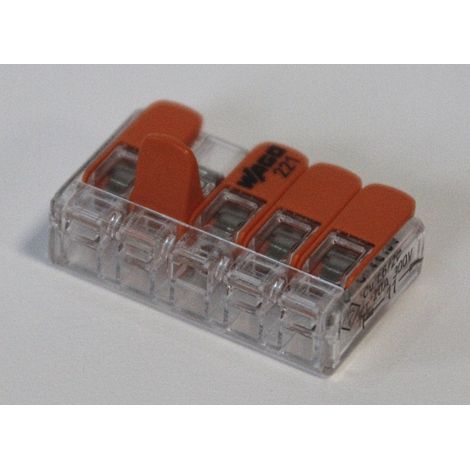 Wago 221 Klemmen 10x 221-415 - Kabel Verbinder in der wiederverschließbaren Box - Original WAGO