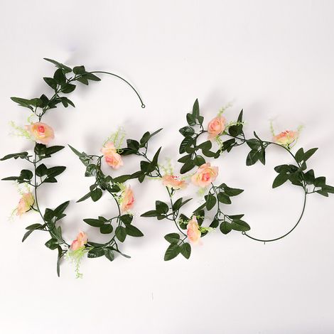 Ghirlanda di rose artificiali da 2,40 m (7,87 piedi) con fiori pendenti, ideale per matrimoni e feste con champagne.