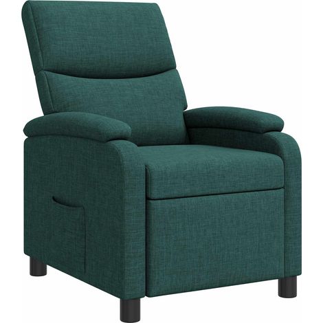 Recliner Dark Green Fabric vidaXL (1/5)