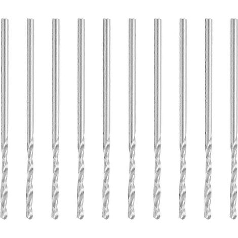 Lot de 10 forets hélicoïdaux à queue droite pour machine à percer les perles et les bijoux, 1,35 mm (1/5)