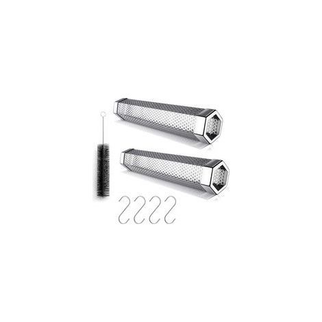 Tube de Fumage à Granulés, 2 Pièces en Acier Inoxydable avec Brosse, Parfait pour BBQ, Viandes, Poissons et Steaks (1/5)