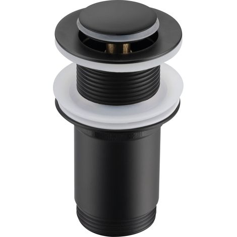 Balneo Bonde clic-clac sans trop-plein, pour lavabo, finition noir, laiton (1/5)