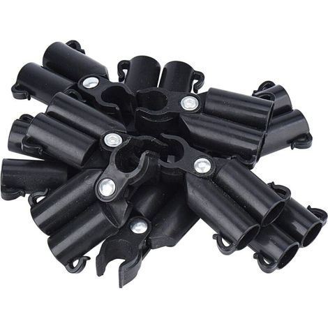 Lot de 10 Connecteur de Support de Canne en Treillis Végétal, Clip de Pillier en Rotin Grimpant pour Jardin Verger Tomate Cage (A Adjustable Clips,8mm) (1/4)