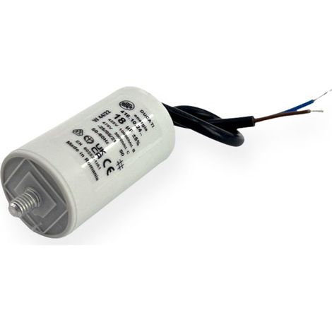 Condensateur permanent 18µF à câble - Ø40x70mm - DUCATI