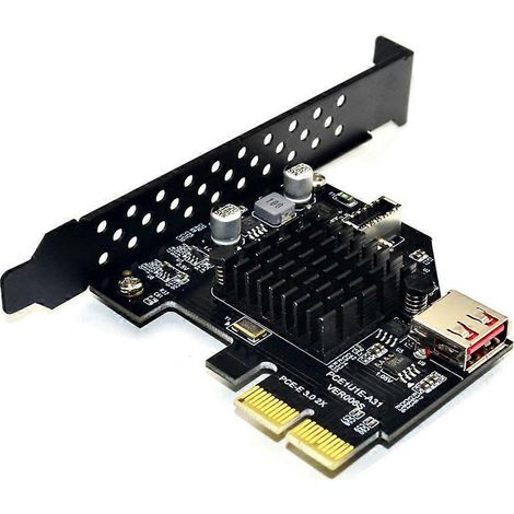High-Speed-USB-3.1-Gen-2-Erweiterungskarte, 10 Gbit/s, PCI, 20-PIN-Anschluss, Übertragungsrate 10 Gbit/s