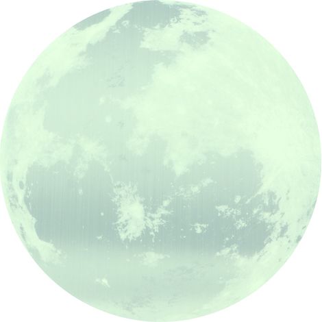Leuchtender Mond-Wandaufkleber 30 cm, Kinderzimmerdekoration (Silbergrünes Licht) (1/5)