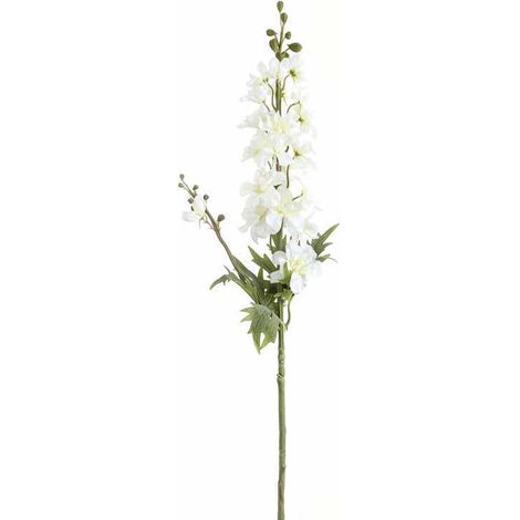 Tall Delphinium Stem Artificial Plant - Plastic - L21 x W21 x H84 cm - White