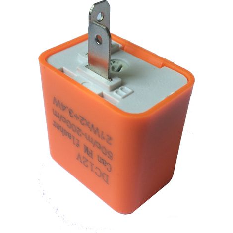 12 V 2 broches vitesse réglable indicateur LED clignotant clignotant relais résistance Fix Hyper contrôle Flash pour moto couleur orange (1/5)