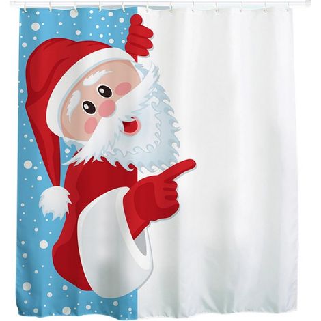Weihnachtsduschvorhang, Duschvorhang im Weihnachtsstil, Weihnachten