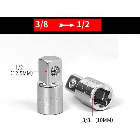 Adaptateur De Douille - 1/4 Pouces À 3/8 Pouces - 3/8 Pouces À 1/2 Pouces - 1/2 Pouces À 1/4 Pouces - Pour Clés À Douilles - Lot De 1 Pièce (1/5)