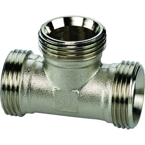 Flamco Kupplungs-T-Stück G 3/4" Außengewinde Eurokonus Messing vernickelt