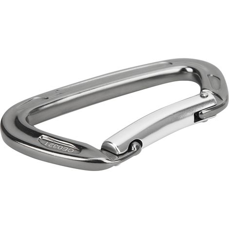 Mousqueton porte-clés KN-24-7-7 pour l'escalade en extérieur, avec boucle de verrouillage automatique, idéal pour le camping et l'alpinisme (gris) (1/5)