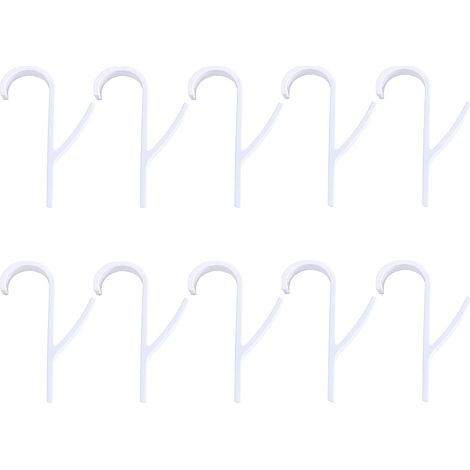 10 Pièces Crochet Radiateur Sèche Serviette Blanc, Porte Serviette Salle de Bain Plastique, Accroche Serviette Solide pour Peignoir, Patère Salle de Bain Universelle sans Perçage pour Rangement (1/5)