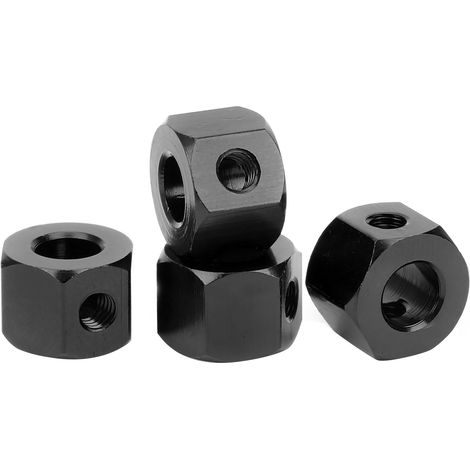 Adaptateur de moyeu en alliage d'aluminium de 5 à 12 mm pour camion RC WPL D12 (noir) (1/5)