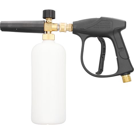 Pistolet à mousse avec buse réglable en laiton anti-fuite, 935 ml (33 oz), 6,35 mm (1/4 po), pour le lavage de voitures (1/5)