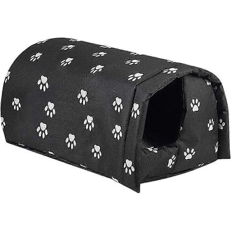 Abri extérieur imperméable et isolé pour chats, niche lavable et résistante aux intempéries pour chats d'extérieur (1/5)