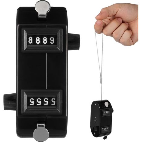 Compteur Mécanique Portable Noir avec Fonction de Comptage Double et Chiffres Clairs pour Événements Sportifs et Jeux de Golf Couleur Aléatoire (1/5)