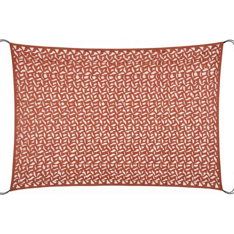 Voile d'ombrage réversible "Camouflage" 3 x 4m terracotta