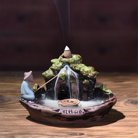 Brûleur D'Encens À Contre-Écoulement - Cendrier En Céramique Pour Cônes - Décor Intérieur Salon Chambre Bureau - 1 Pièce (1/5)