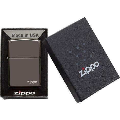 Accendino Zippo® Classic Black Ice® 150ZL, Accendino Antivento Ricaricabile Zippo, Realizzato in Metallo con Caratteristico "click" Zippo, Color Nero Opaco, Made in USA, Ottima Idea Regalo (1/4)