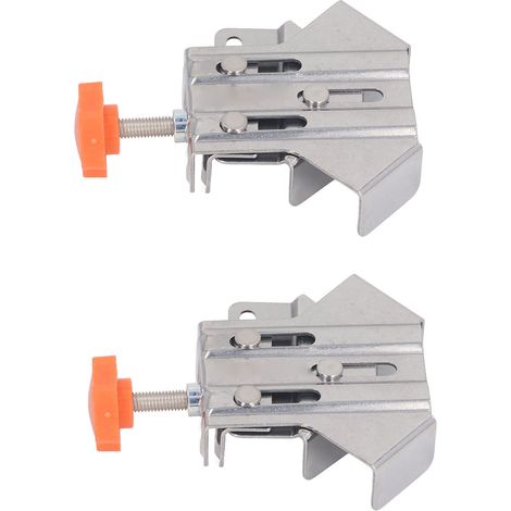Lot de 2 pinces d'angle à angle droit en acier inoxydable, outil de fixation réglable pour le travail du bois (1/5)