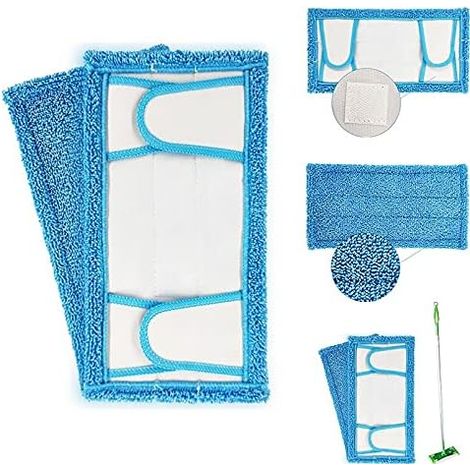 2 Pièces Remplacer Le Chiffon De Vadrouille Lavable pour Swiffer Sweeper Vadrouille Tampon De Vadrouille Réutilisable Tampons De Tête Accessoires De Nettoyage De Chiffon (1/5)