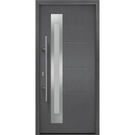 Hörmann Ecostar Haustür "ISOPRO IP 780S", anthrazit metallic (CH 703), 110 x 210 cm (B x H), DIN Links