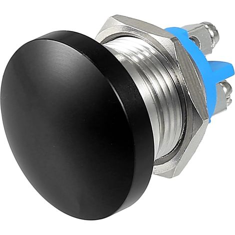 Interrupteur À Bouton Poussoir Momentané Noir 1pc Métal 16mm (1/5)