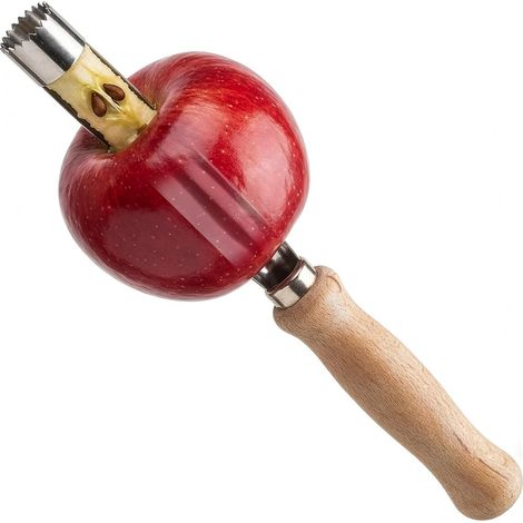 1 Dénoyauteur Acier Inoxydable Lame 8cm Poignée Bois Pour Pommes Poires Cuisson
