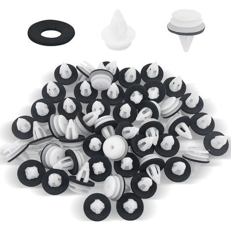 80 Pièces Clips Voiture Universel, Retainer Vehicle Clips With Foam Cushion Design Car Clips, Body Fixing for Auto Cars Door Panels, Rivet Plastique, Car Body Fastener Trim (1/5)