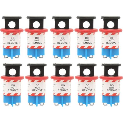 10 verrous isolants miniatures PIS à broche vers l'intérieur pour dispositifs de verrouillage de disjoncteurs électriques, adaptés aux zones d'isolation électrique industrielles. (1/5)