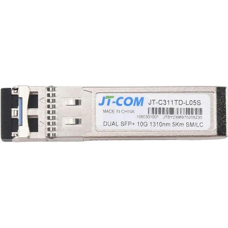 Module SFP+ duplex LC monomode 10G JT-COM, fibre optique 5 km, 1310 nm, pour commutateur Mikrotik/Huawei (1/5)