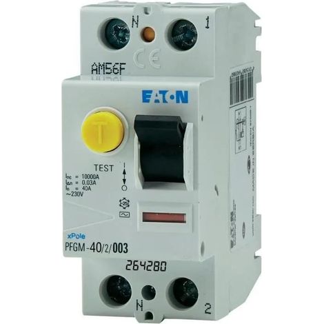 Interruttore differenziale Eaton 40 ampere 30 milliampere 2 moduli