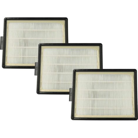 vhbw 3x Filtro compatible con Rainbow Rexair E2, E aspiradora - filtro HEPA/plisado plano negro / blanco