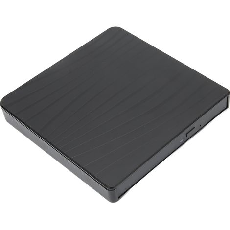 Lecteur DVD Externe USB 3.0 et Type-C, Graveur CD/DVD Portable pour PC et Mac, Design 2 en 1 Noir (1/5)