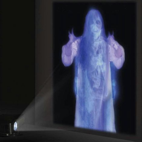 Stoff-Rückprojektionsleinwand für virtuelle Halloween- und Weihnachtsfensterprojektionsvideos (1/5)