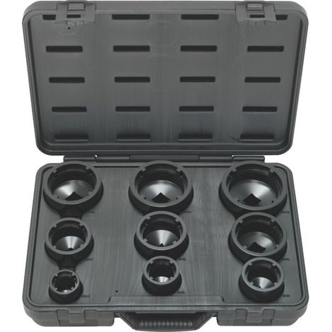 Jeu d'écrous et de clés à molette KS Tools, embout intérieur, 9 pcs. (1/8)