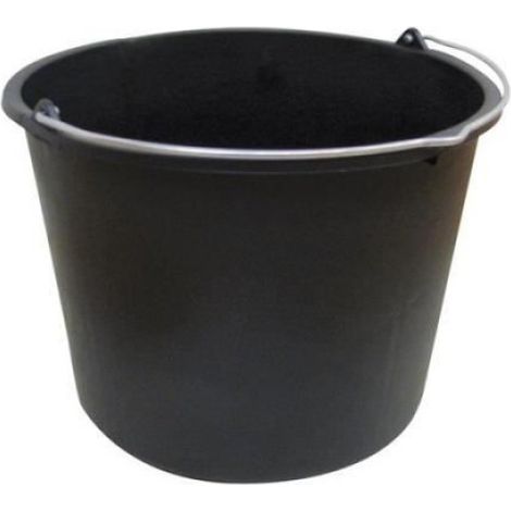 Seau de Chantier - 20 L - PVC - Hauteur 280 mm - Noir - 1 Pièce (1/2)
