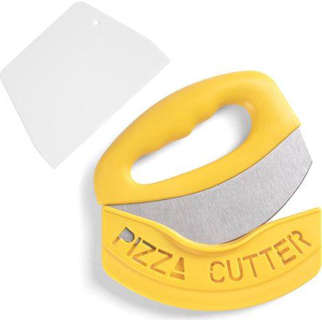 Acier inoxydable avec couvercle et carte de pâte, couteau à pizza, couteau à peser, coupe-pâte (1/5)