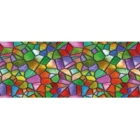 Pellicola per finestre effetto vetro colorato - Adesivo per finestre e porte della doccia - 58 x 120 cm
