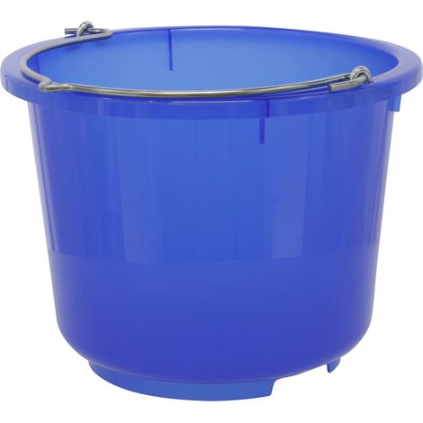 Kerbl Stall und Baueimer, Kunststoff blau transparent 12 Liter, 33cm Durchmesser