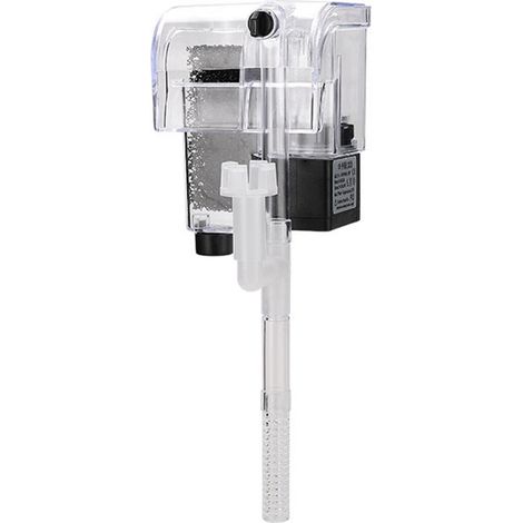 Filtre pour aquarium Cascade murale Pompe à oxygène externe Mini tortue avec 2 cotons - Système de filtration à plusieurs étages adapté aux aquariums de 5 à 10 gallons (1/5)