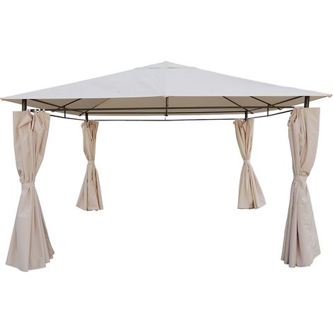 Gazebo micene 3,6x3,6xh.1,95 mt, colore ecru'
